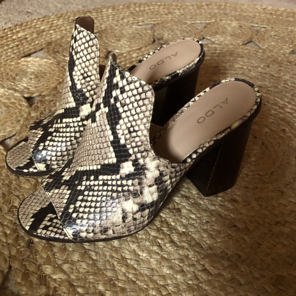 ALDO Snakeskin Slides